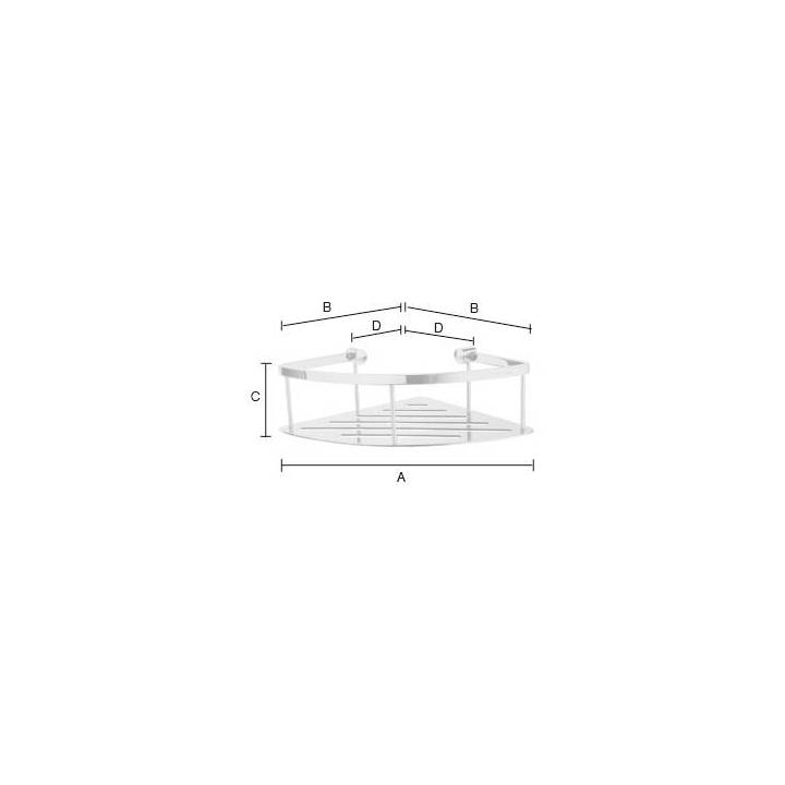 mensola a parete angolare