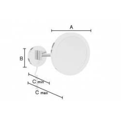 Specchio ingrandimento a Led OUTLINE